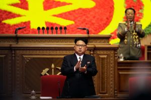 金正恩在朝鲜劳动党七大上.jpg